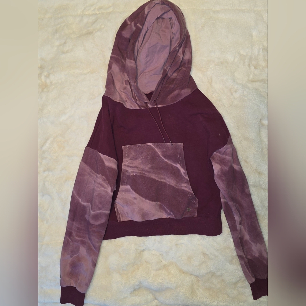 Buff Bunny Le Reina Purple Multi Throw Back Hoodie Women’s Size SMALL